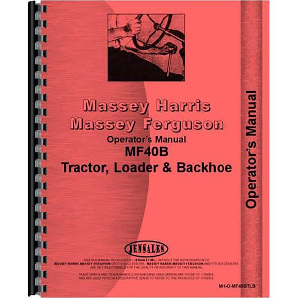 Aftermarket Tractor Loader Backhoe Operators Manual Fits Massey Ferguson 40 RAP78767 - main